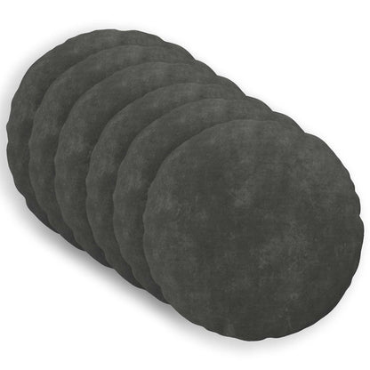 Cushion Cover 6 pcs HEERLEN Anthracite Ø 50 cm