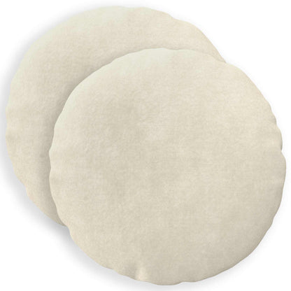 Cushion Cover 2 pcs HEERLEN Cream Ø 50 cm Microfiber Fleece