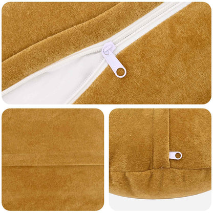 Cushion Cover 6 pcs HEERLEN Yellow Ø 50 cm Microfiber Fleece