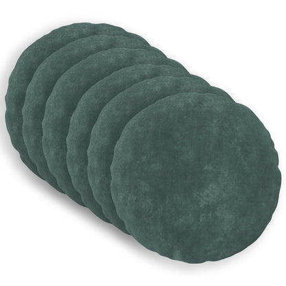 Cushion Cover 6 pcs HEERLEN Sea Blue Ø 50 cm Microfiber Fleece
