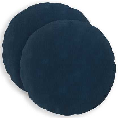 Cushion Cover 2 pcs HEERLEN Blue Ø 50 cm Microfiber Fleece