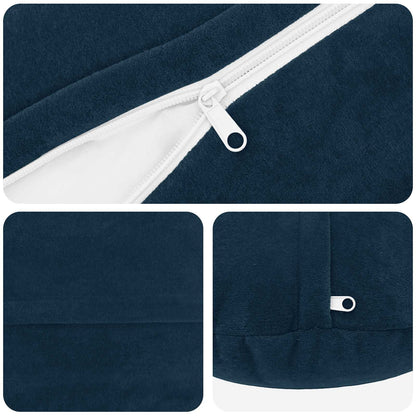 Cushion Cover 6 pcs HEERLEN Blue Ø 50 cm Microfiber Fleece