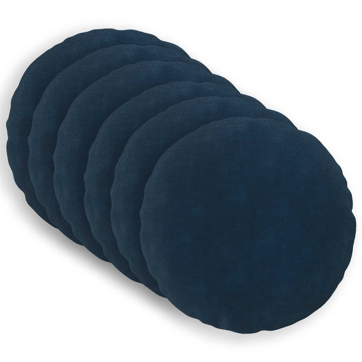 Cushion Cover 6 pcs HEERLEN Blue Ø 50 cm Microfiber Fleece