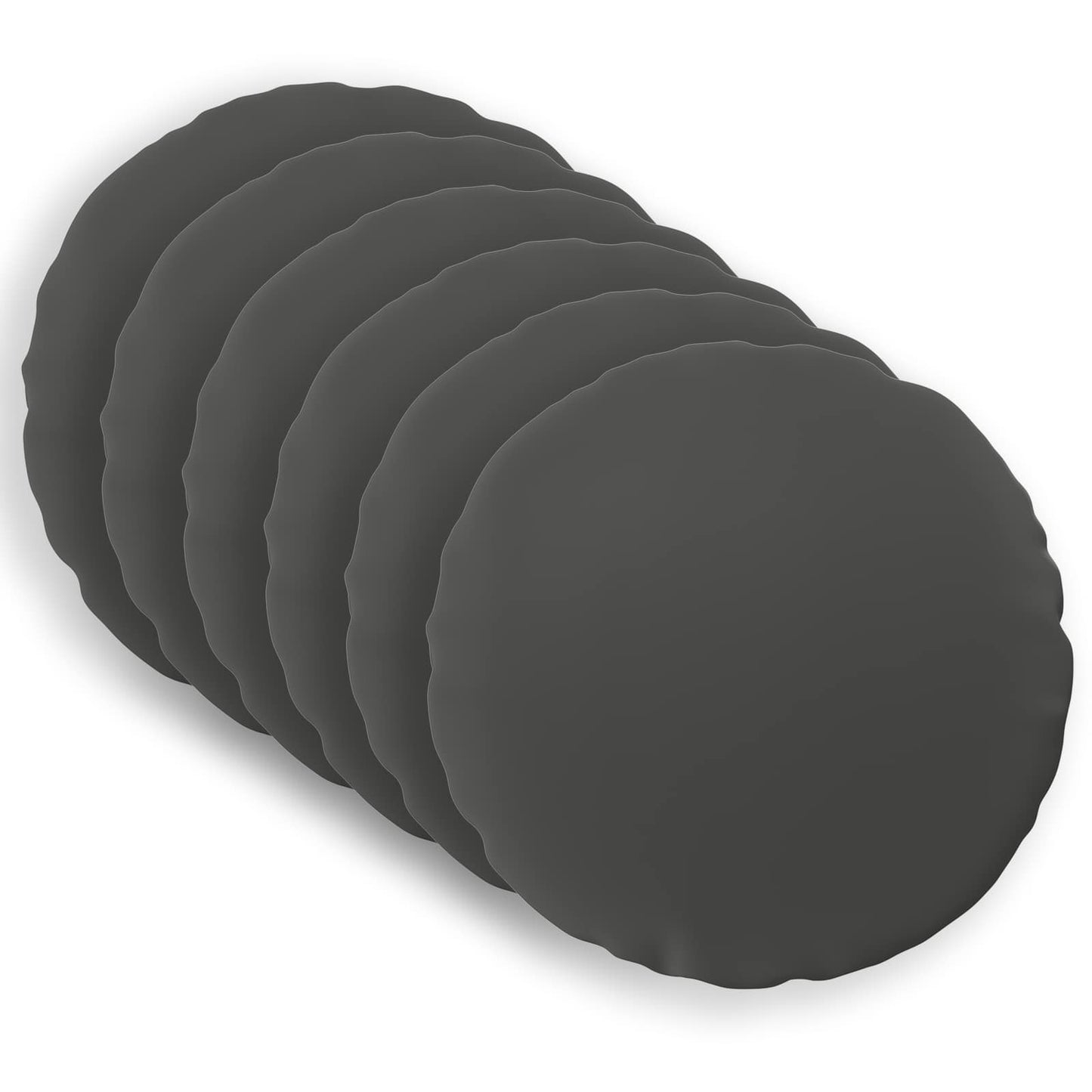 Cushion Cover 6 pcs HEERLEN Anthracite Ø 50 cm Polyester