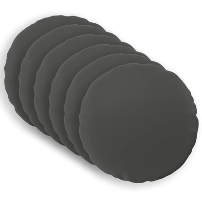 Cushion Cover 6 pcs HEERLEN Anthracite Ø 50 cm Polyester