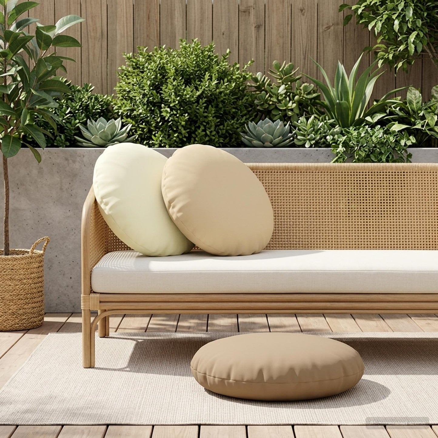 Cushion Cover 2 pcs HEERLEN Taupe Ø 50 cm Polyester