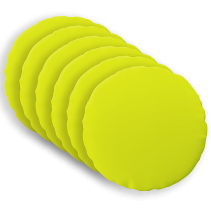 Cushion Cover 6 pcs HEERLEN Bright Green Ø 50 cm Polyester