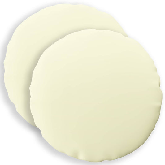 Cushion Cover 2 pcs HEERLEN Cream Ø 50 cm Polyester