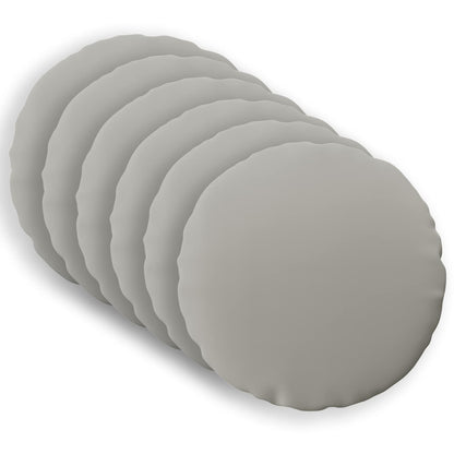 Cushion Cover 6 pcs HEERLEN Grey Ø 50 cm Polyester