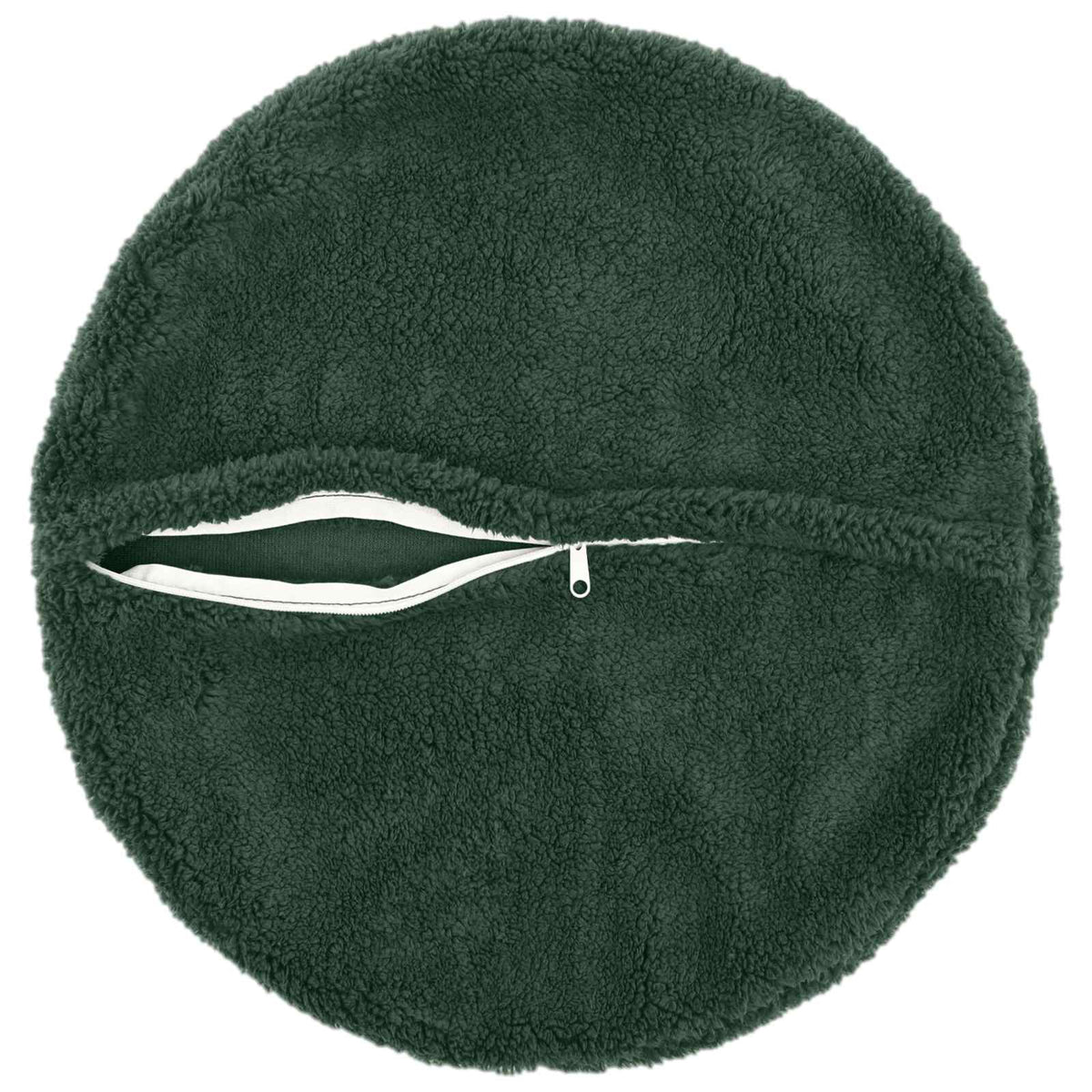 Cushion Cover 2 pcs HEERLEN Dark Green Dia. 50 cm Bouclé