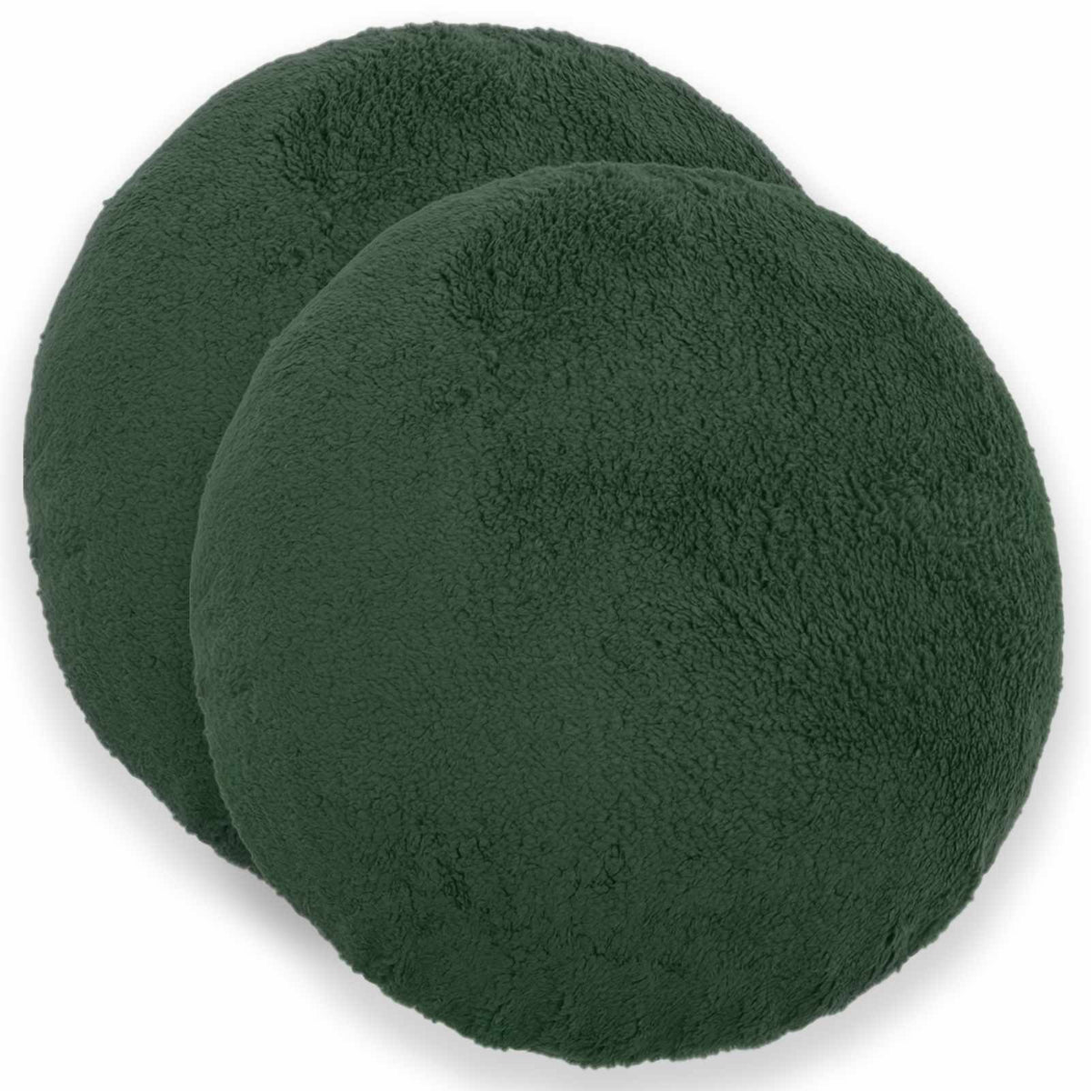 Cushion Cover 2 pcs HEERLEN Dark Green Dia. 50 cm Bouclé