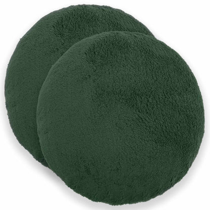 Cushion Cover 2 pcs HEERLEN Dark Green Dia. 50 cm Bouclé
