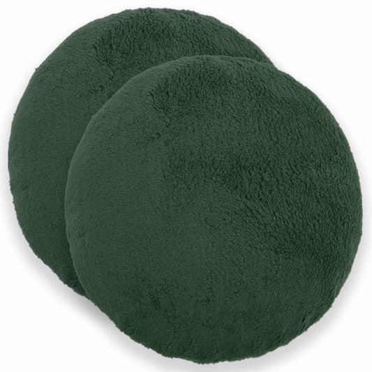 Cushion Cover 2 pcs HEERLEN Dark Green Dia. 50 cm Bouclé
