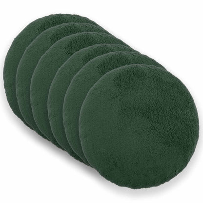 Cushion Cover 6 pcs HEERLEN Dark Green Dia. 50 cm Bouclé