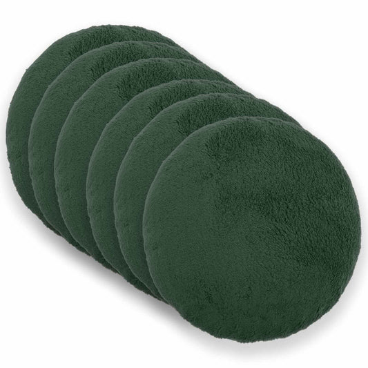 Cushion Cover 6 pcs HEERLEN Dark Green Dia. 50 cm Bouclé