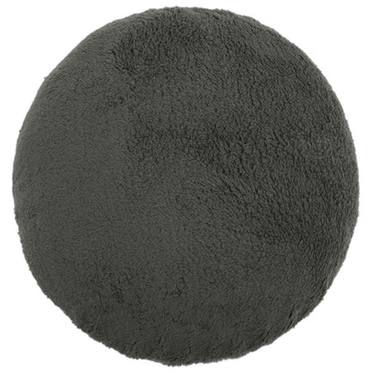 Cushion Cover 2 pcs HEERLEN Dark Grey Dia. 50 cm Bouclé