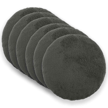 Cushion Cover 6 pcs HEERLEN Dark Grey Dia. 50 cm Bouclé