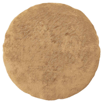 Cushion Cover 2 pcs HEERLEN Taupe Ø 50 cm Faux Rabbit Fur