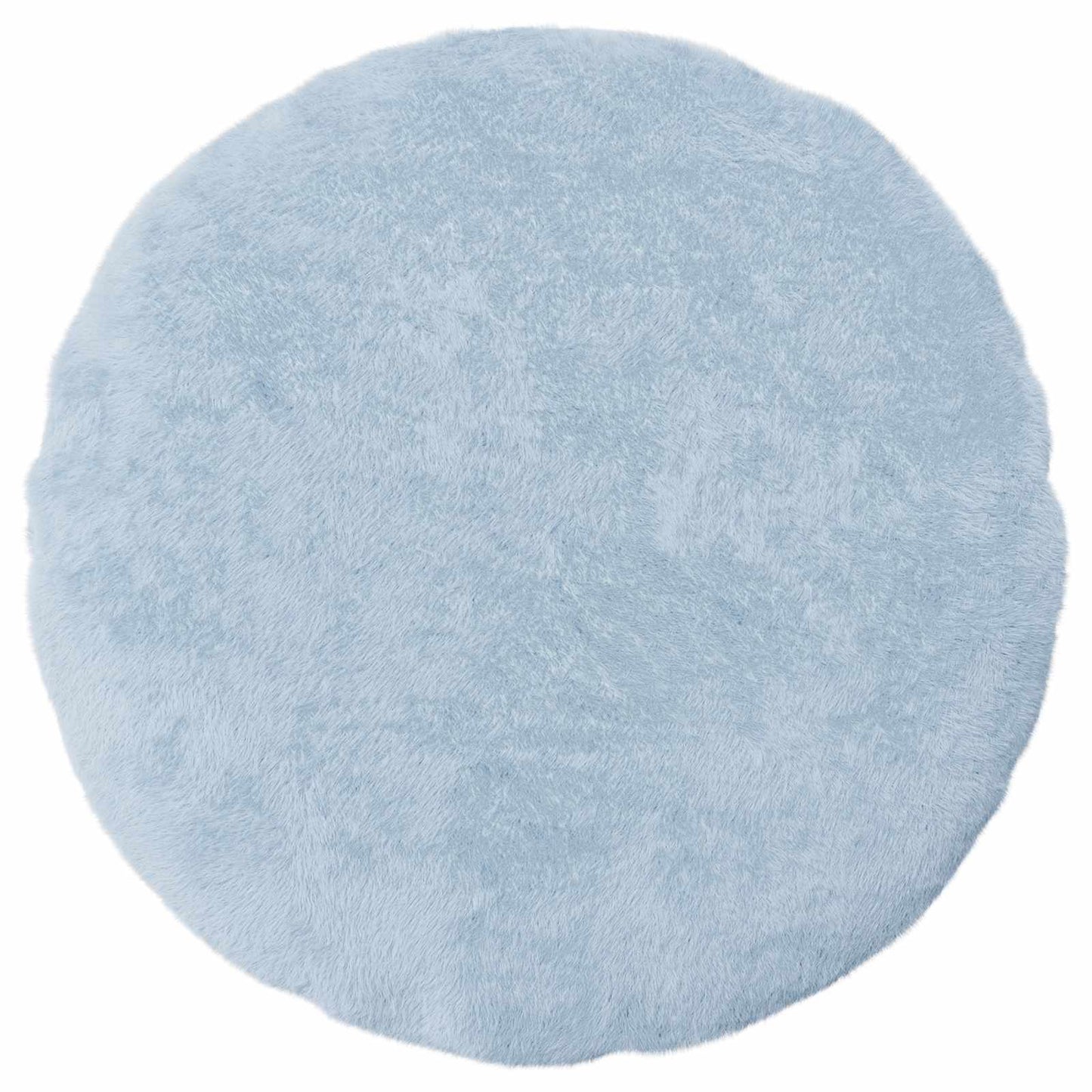 Cushion Cover 2 pcs HEERLEN Light Blue Ø 50 cm Faux Rabbit Fur