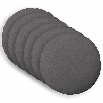 Cushion Cover 6 pcs HEERLEN Light Grey Ø 60 cm Fabric