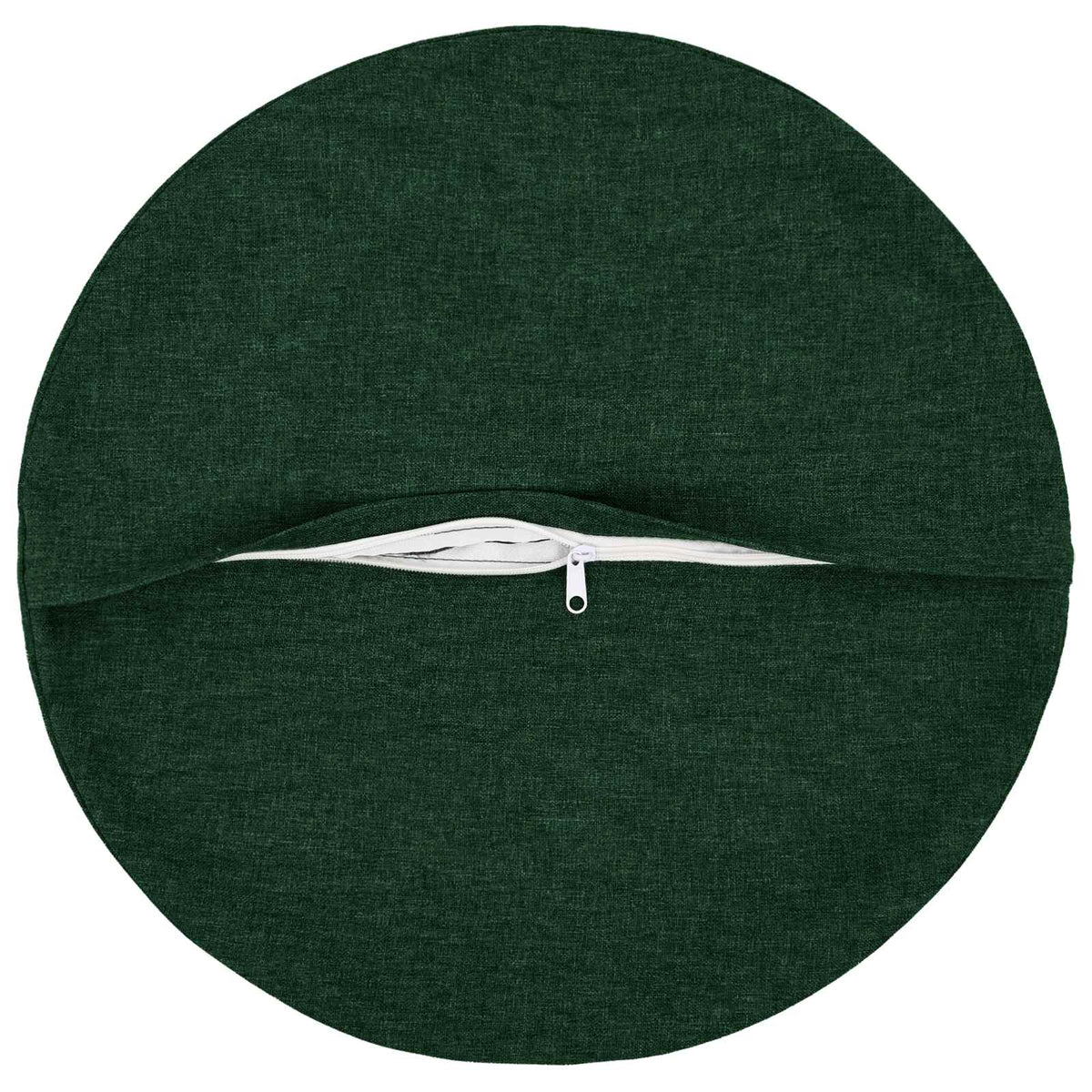 Cushion Cover 6 pcs HEERLEN Dark Green Ø 60 cm Fabric