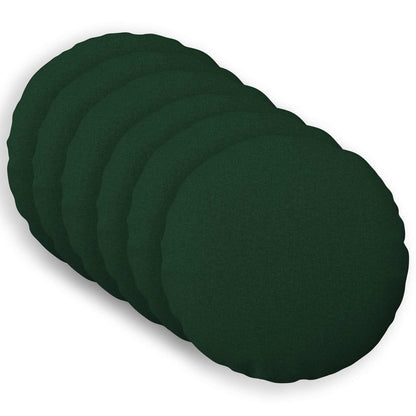Cushion Cover 6 pcs HEERLEN Dark Green Ø 60 cm Fabric