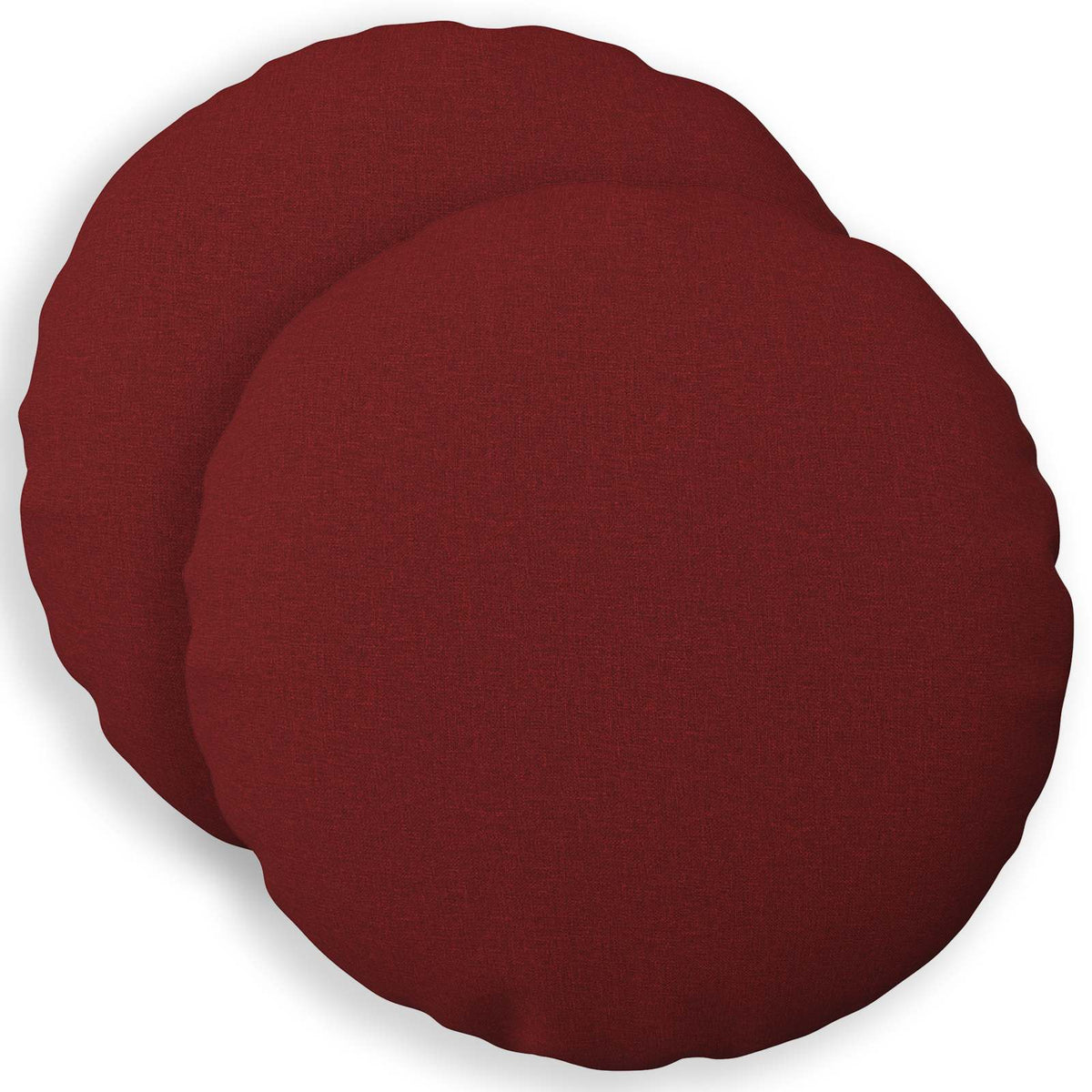 Cushion Cover 2 pcs HEERLEN Wine Red Ø 60 cm Fabric