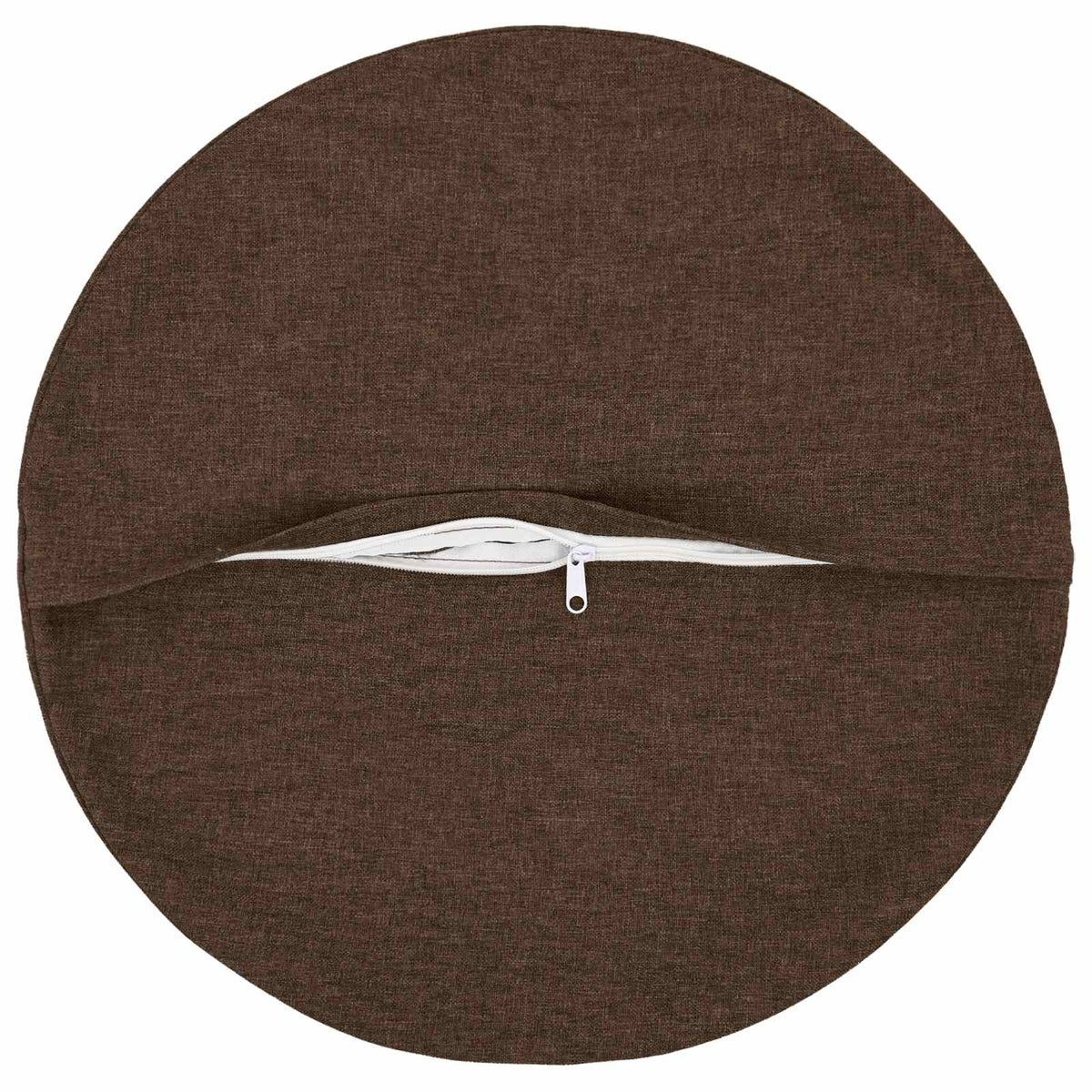 Cushion Cover 2 pcs HEERLEN Brown Ø 60 cm Fabric