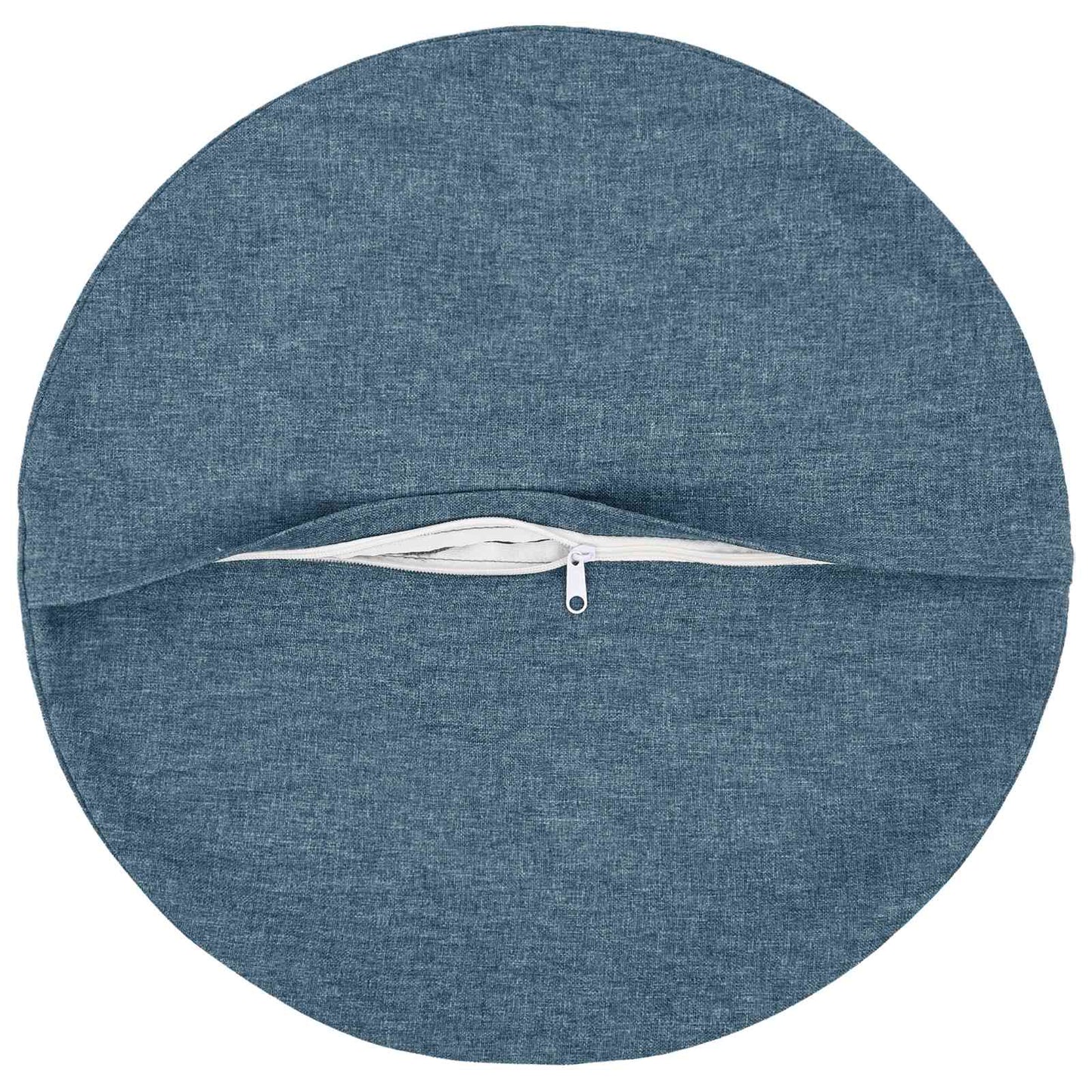 Cushion Cover 2 pcs HEERLEN Jeans Blue Ø 60 cm Fabric