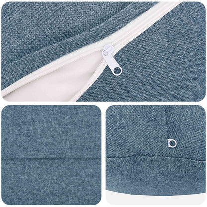 Cushion Cover 6 pcs HEERLEN Jeans Blue Ø 60 cm Fabric