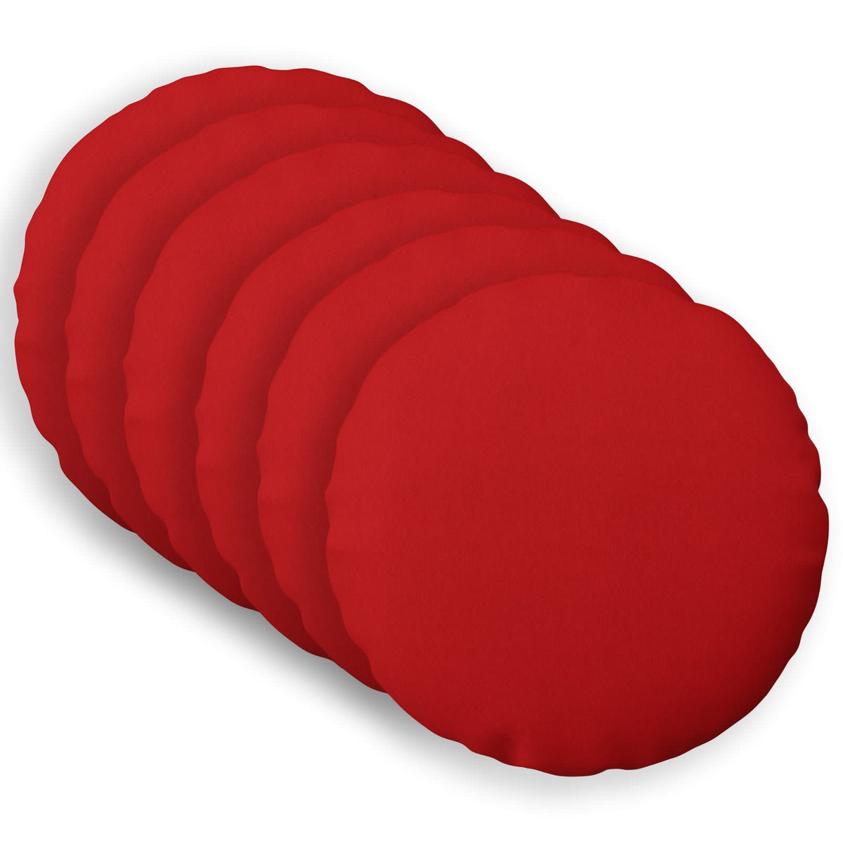 Cushion Cover 6 pcs HEERLEN Red Ø 60 cm Fabric