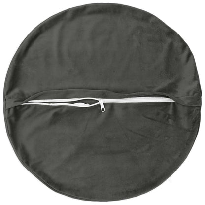 Cushion Cover 6 pcs HEERLEN Dark Grey Ø 60 cm Velvet
