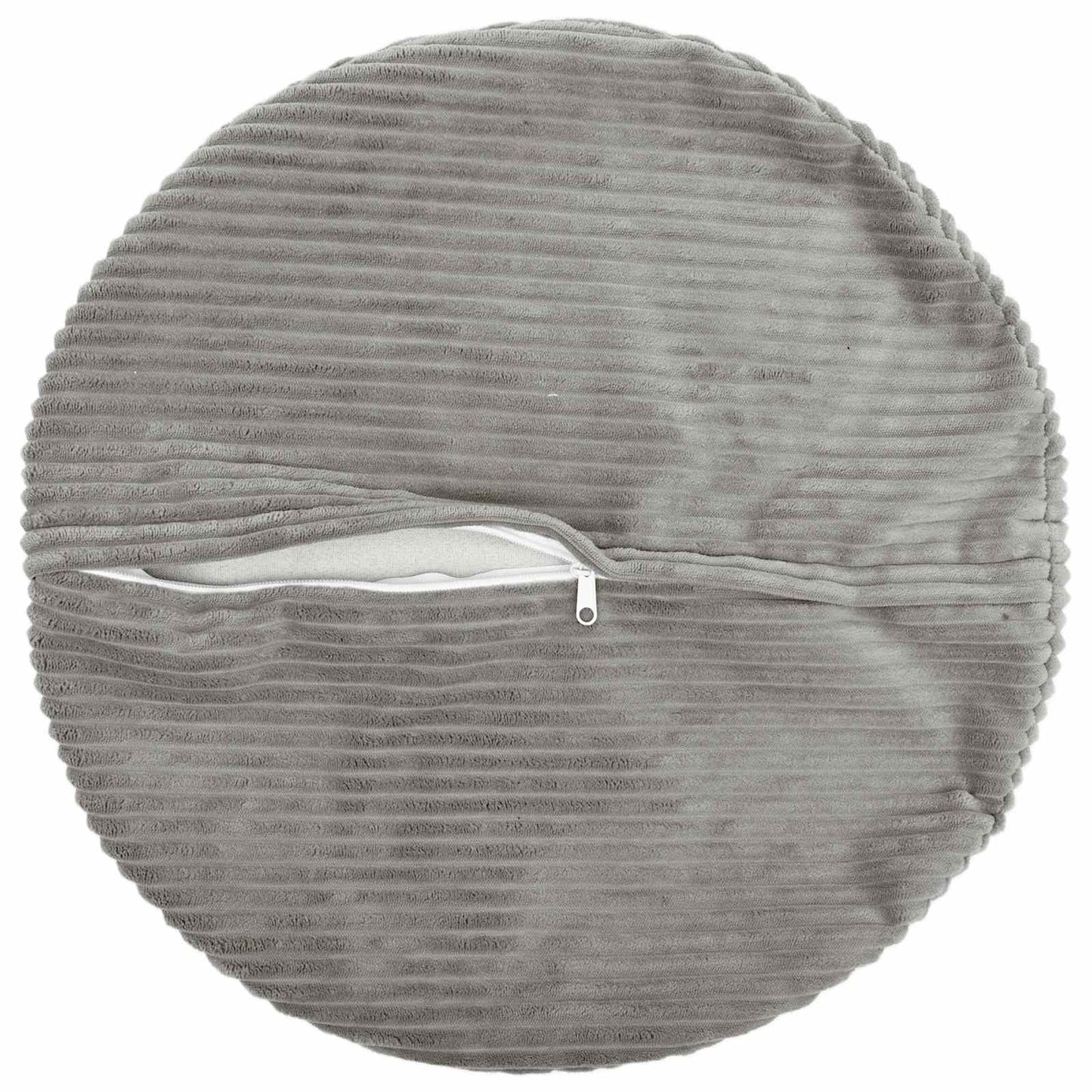 Cushion Cover 2 pcs HEERLEN Light Grey Ø 60 cm Corduroy