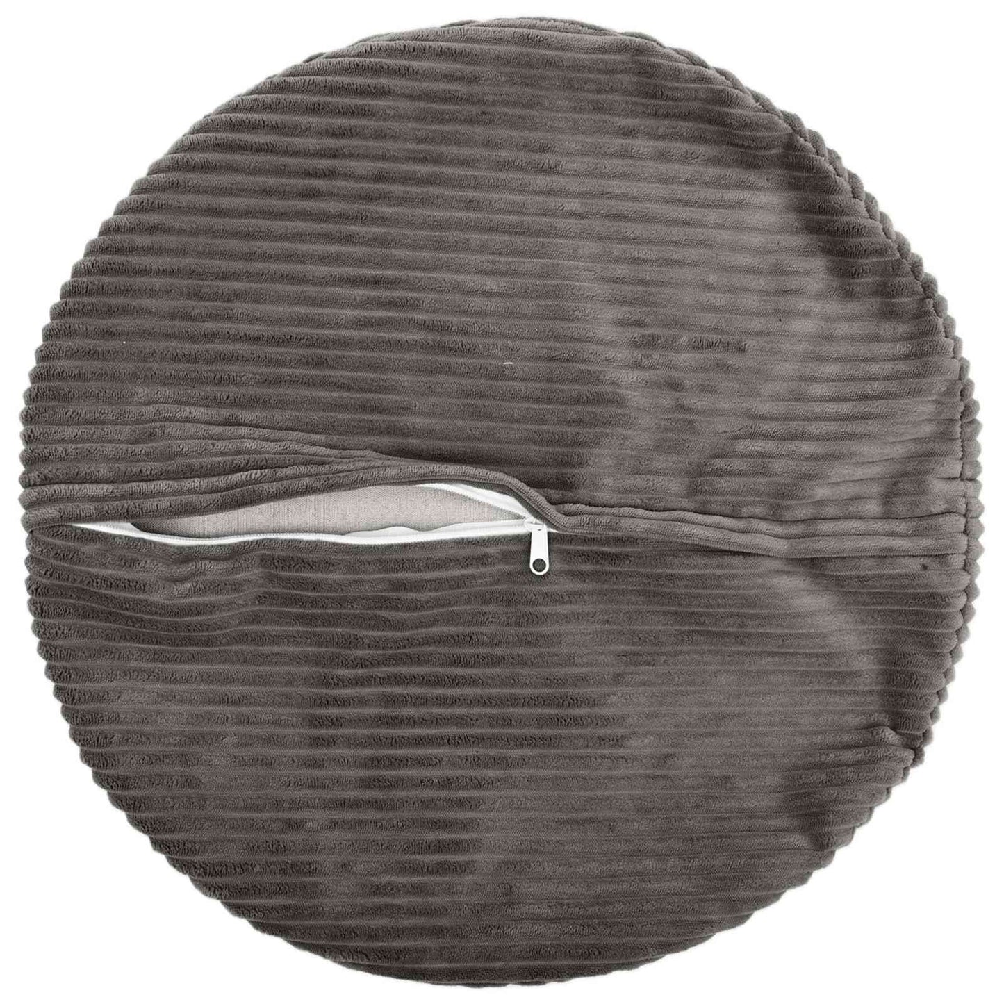 Cushion Cover 2 pcs HEERLEN Dark Grey Ø 60 cm Corduroy