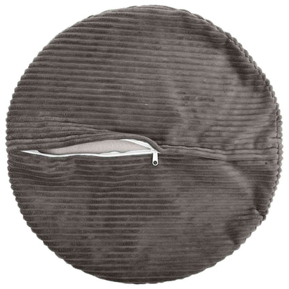 Cushion Cover 2 pcs HEERLEN Dark Grey Ø 60 cm Corduroy