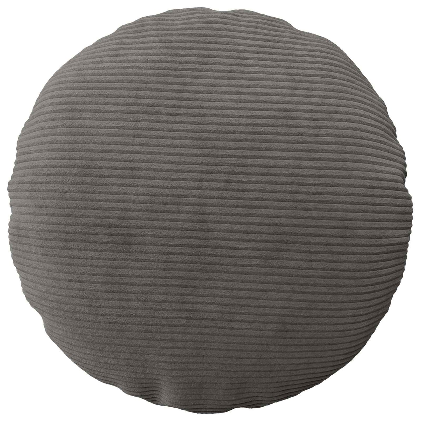 Cushion Cover 2 pcs HEERLEN Dark Grey Ø 60 cm Corduroy
