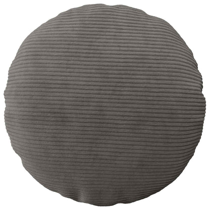 Cushion Cover 2 pcs HEERLEN Dark Grey Ø 60 cm Corduroy