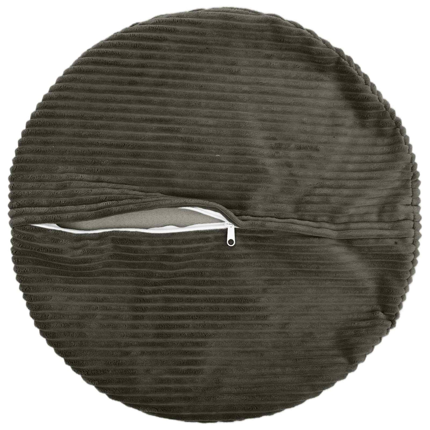 Cushion Cover 2 pcs HEERLEN Anthracite Ø 60 cm Corduroy