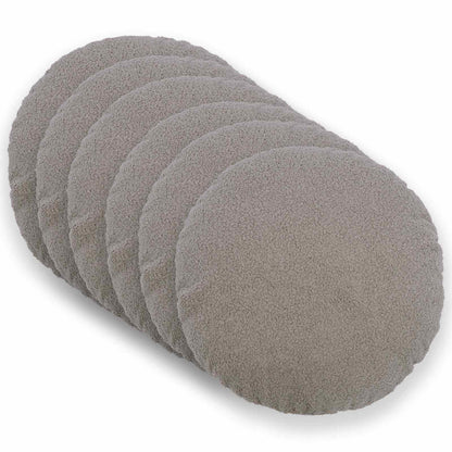 Cushion Cover 6 pcs HEERLEN Light Grey Ø 60 cm Bouclé