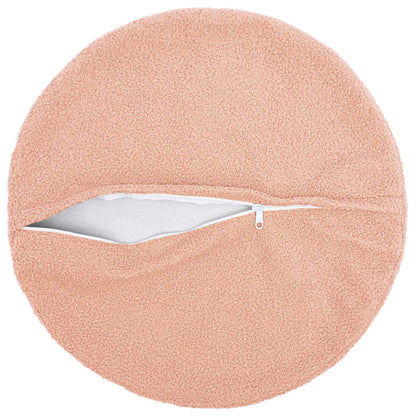Cushion Cover 6 pcs HEERLEN Pink Ø 60 cm Bouclé