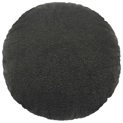 Cushion Cover 6 pcs HEERLEN Dark Grey Ø 60 cm Bouclé