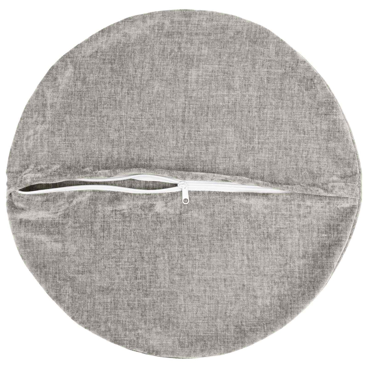 Cushion Cover 2 pcs HEERLEN Light Grey Ø 60 cm Chenille Fabric