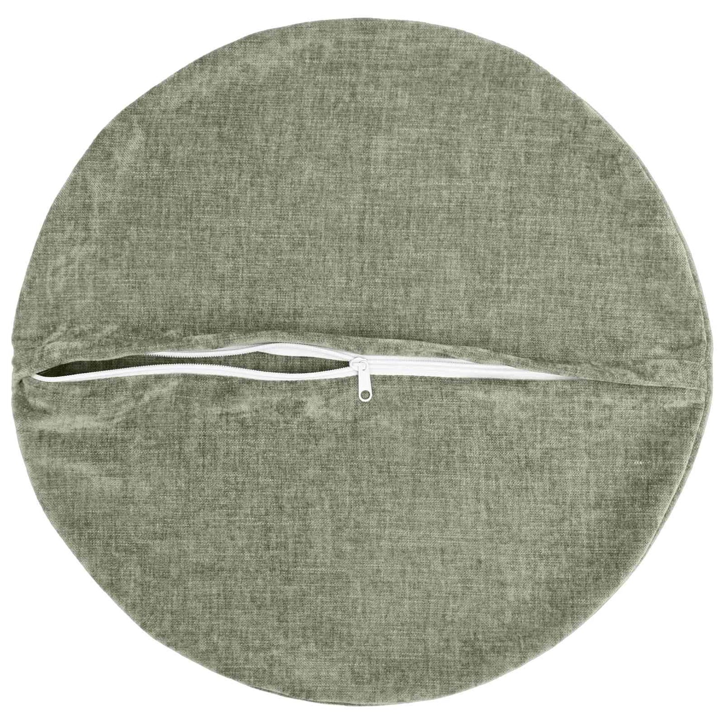 Cushion Cover 2 pcs HEERLEN Green Ø 60 cm Chenille Fabric