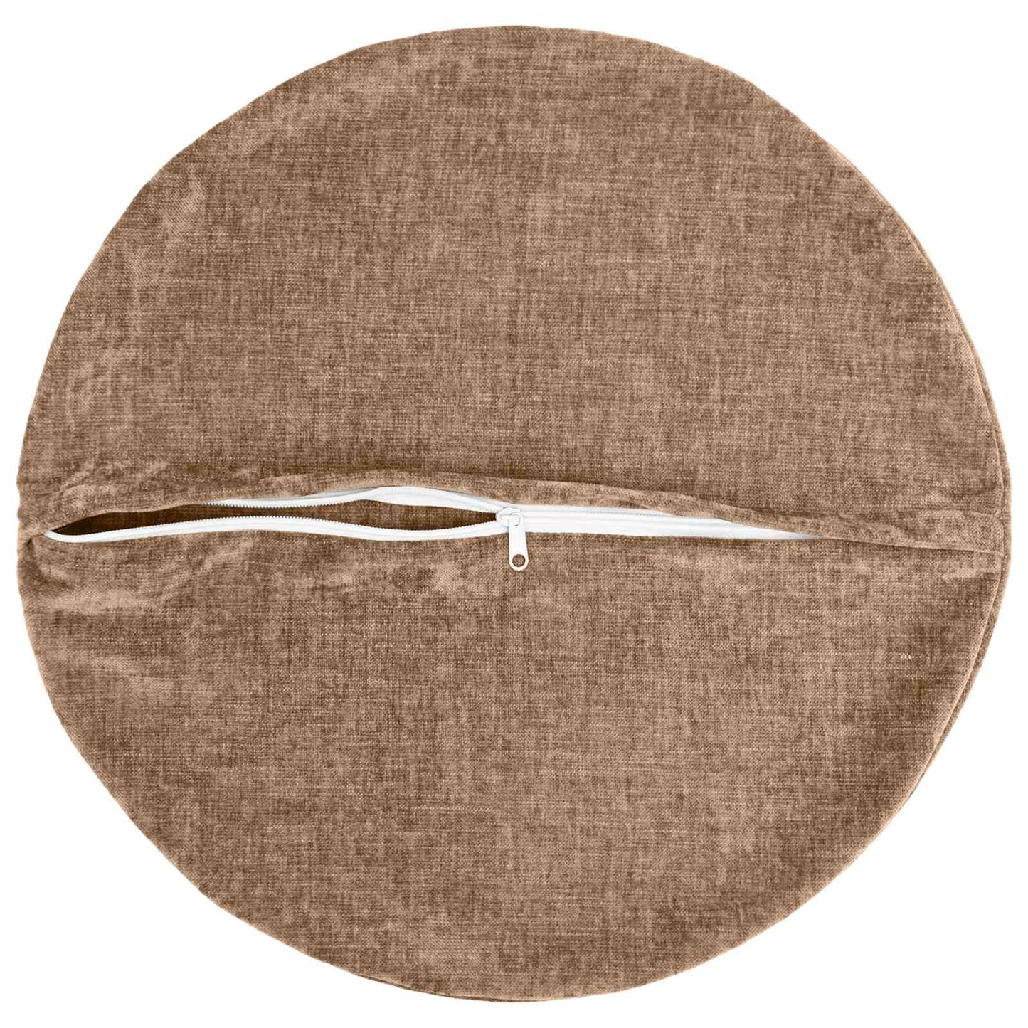 Cushion Cover 6 pcs HEERLEN Brown Ø 60 cm Chenille Fabric
