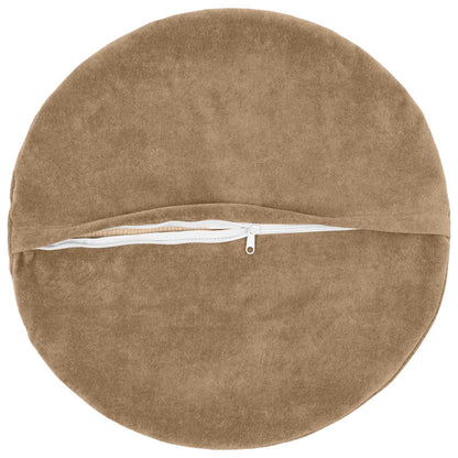 Cushion Cover 2 pcs HEERLEN Taupe Ø 60 cm Microfiber Fleece