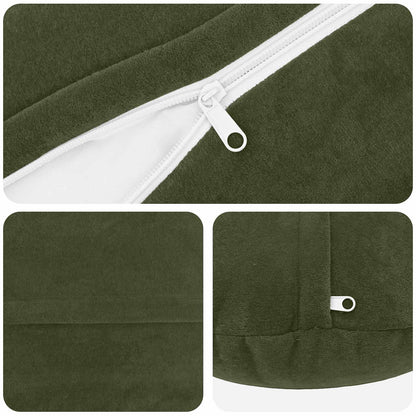 Cushion Cover 6 pcs HEERLEN Green Ø 60 cm Microfiber Fleece