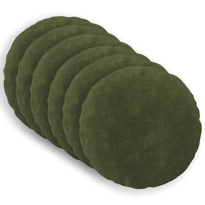 Cushion Cover 6 pcs HEERLEN Green Ø 60 cm Microfiber Fleece