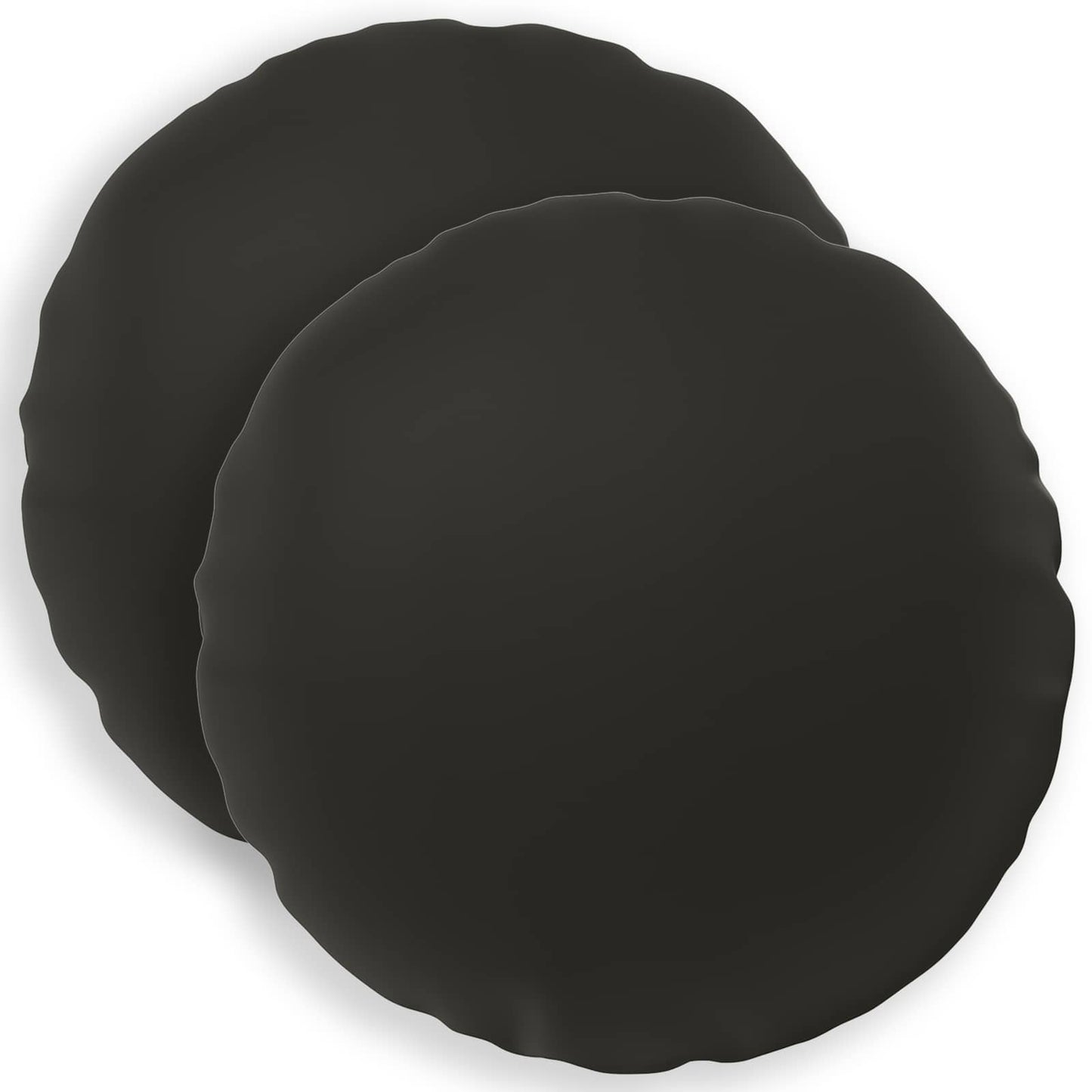 Cushion Cover 2 pcs HEERLEN Black Ø 60 cm Polyester