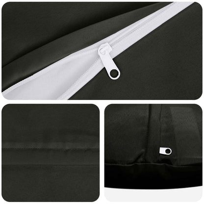 Cushion Cover 6 pcs HEERLEN Black Ø 60 cm Polyester