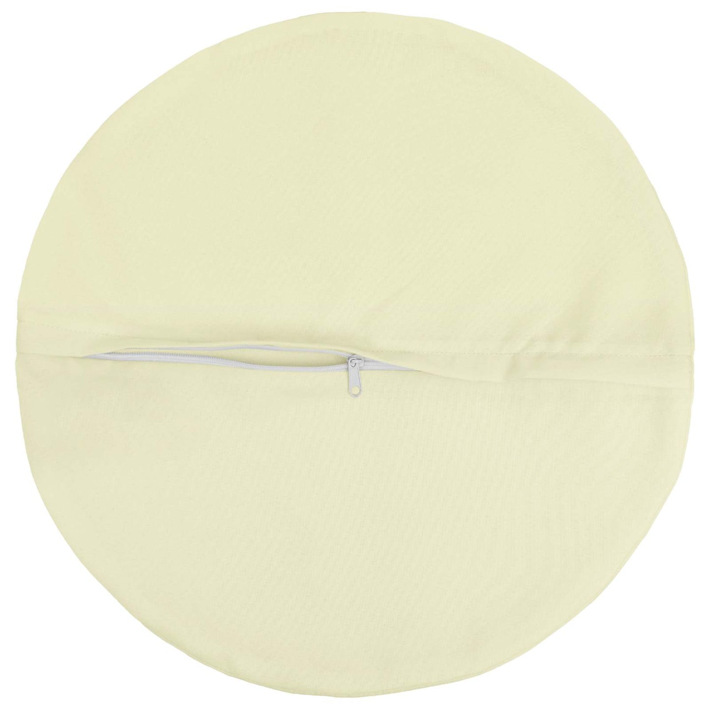 Cushion Cover 2 pcs HEERLEN Cream Ø 60 cm Polyester